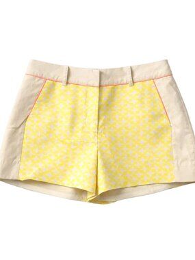 Stylish Yellow and Cream Women's Shorts